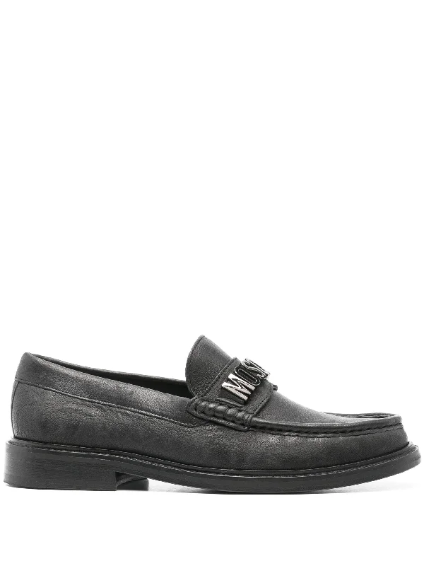 Men's loafers with a low - heeled designLogo-Lettering Loafers