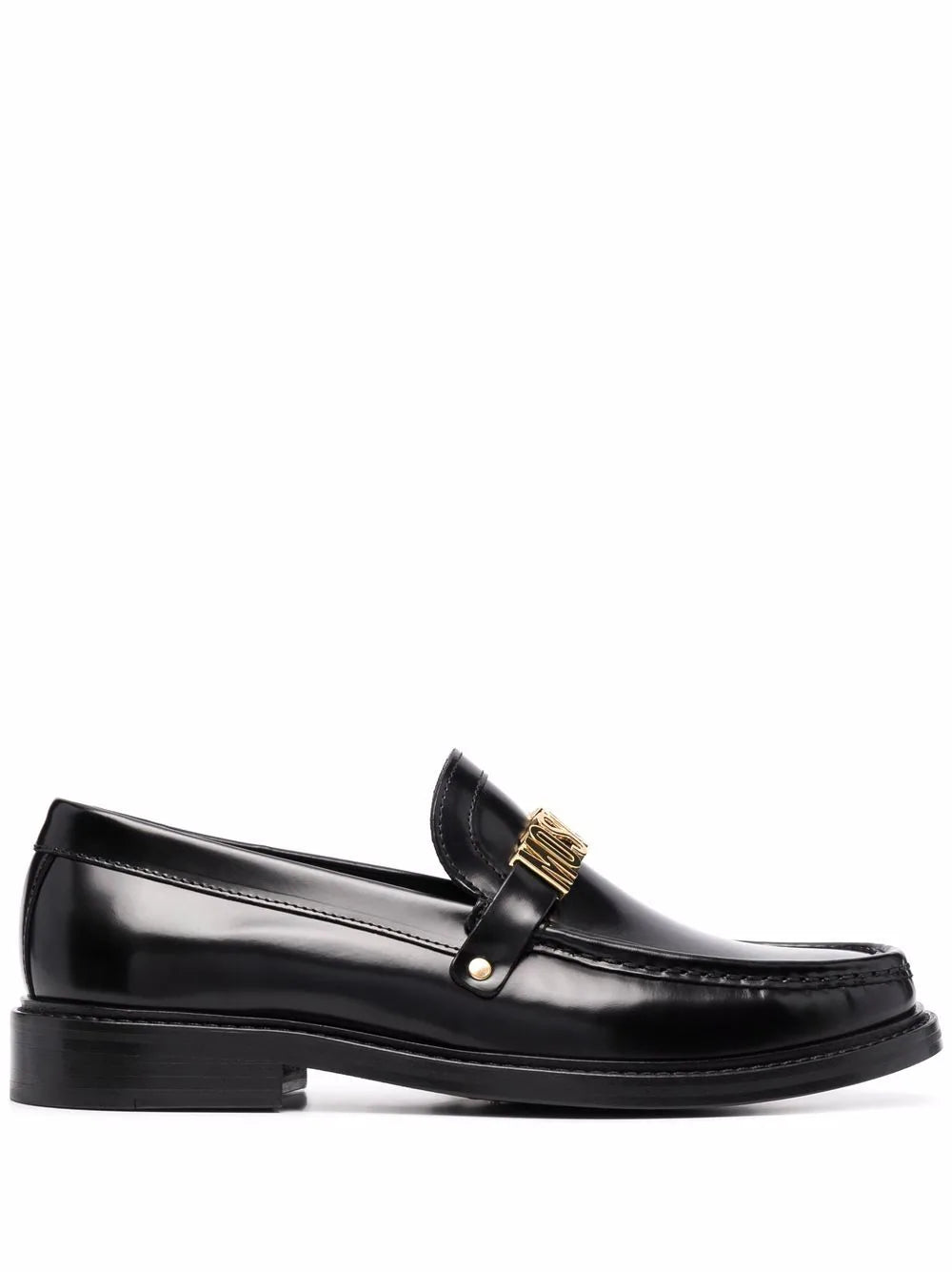 Men's loafers with a memory foam insoleLogo-Letterins Leather Loafers