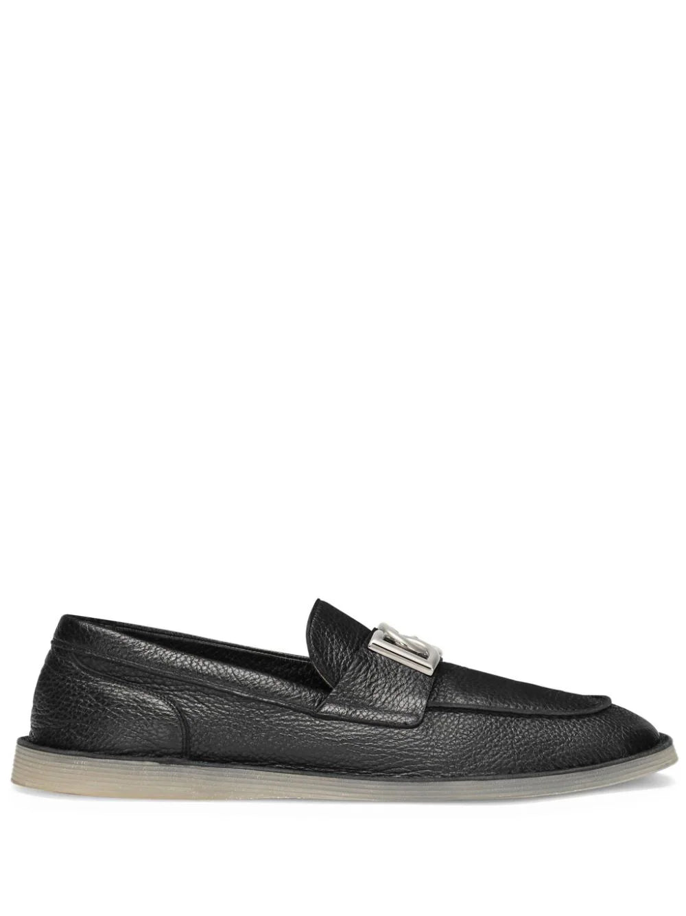 Men's leather loafers with a penny slotLogo-Plaque Leather Loafers