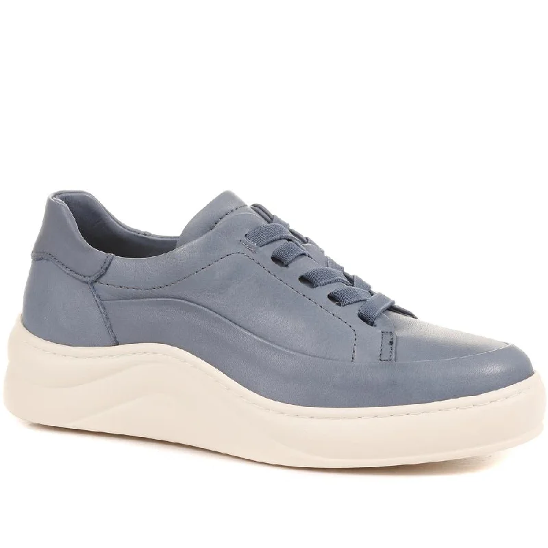 Men's casual shoes with a thick sole for added heightMakenna Leather Platform Trainers - MAKENNA / 322 299 Men's casual shoes with a thick sole for added heightMakenna Leather Platform Trainers - MAKENNA / 322 299