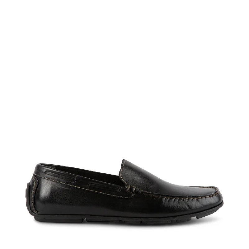 MANOLO BLACK LEATHER