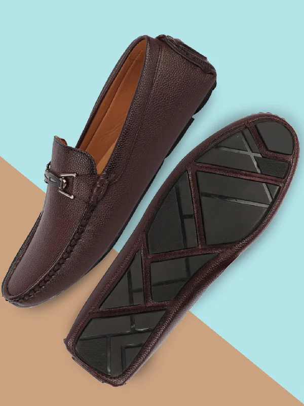 Men's loafers with a tassel front for a classic lookMen Brown Casual Slip On Textured Stitched Design Driving Loafer and Moccasin Shoes Men's loafers with a tassel front for a classic lookMen Brown Casual Slip On Textured Stitched Design Driving Loafer and Moccasin Shoes