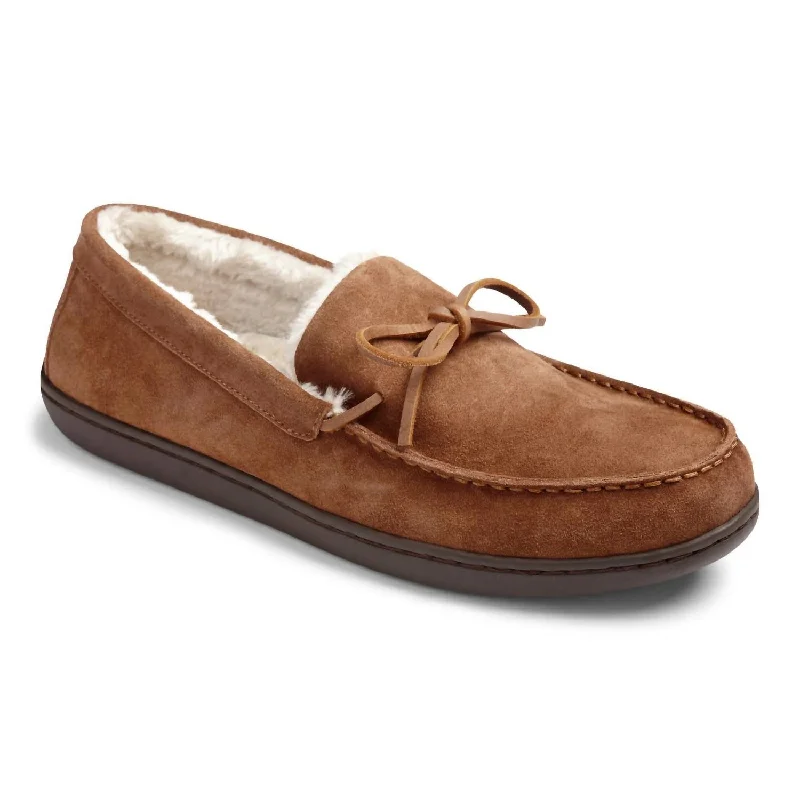 Men's leather loafers with a penny slotMen's Irving Adler Shoes In Chestnut