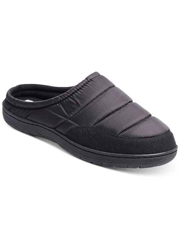 Mens Quilted Slip On Slide Slippers