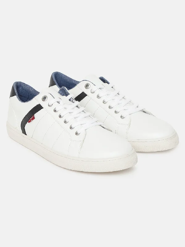 Men's White Colorblock Shoes