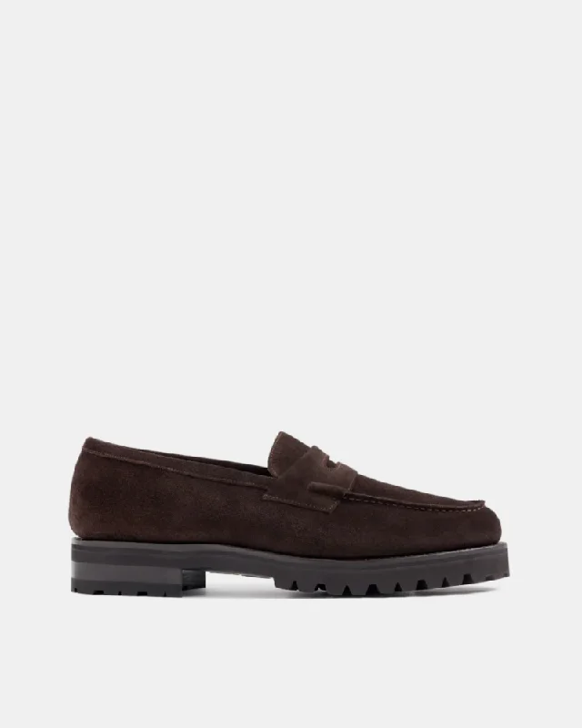 Men's loafers with a removable insole for cleaningBrown Suede Lightweight Penny Loafer Men's loafers with a removable insole for cleaningBrown Suede Lightweight Penny Loafer