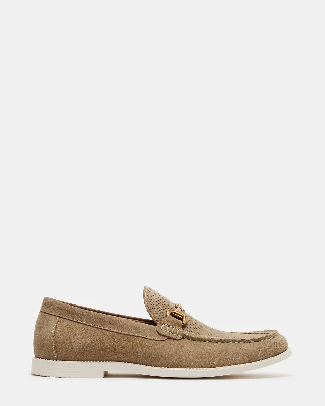 Men's loafers in a neutral color like black or brownRENZZI SAND SUEDE