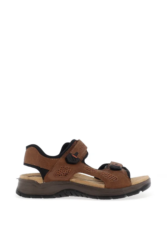 Men's casual shoes with a thick sole for added heightRieker Men’s Trekking Sandals, Brown Men's casual shoes with a thick sole for added heightRieker Men’s Trekking Sandals, Brown