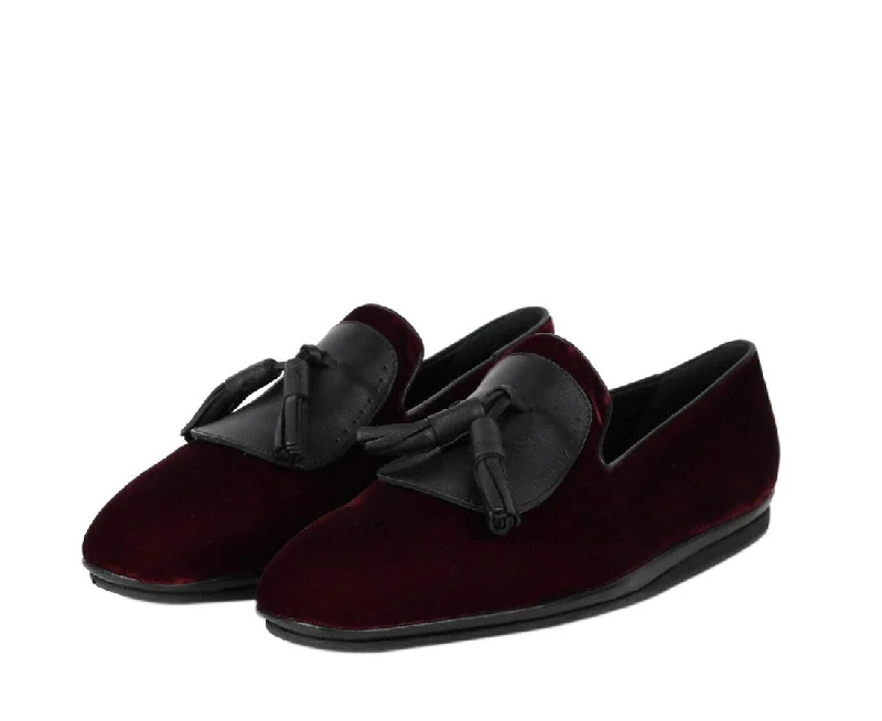 Men's loafers with a leather lining for comfortSalvatore Ferragamo Men's Velvet Tassel Loafer Men's loafers with a leather lining for comfortSalvatore Ferragamo Men's Velvet Tassel Loafer