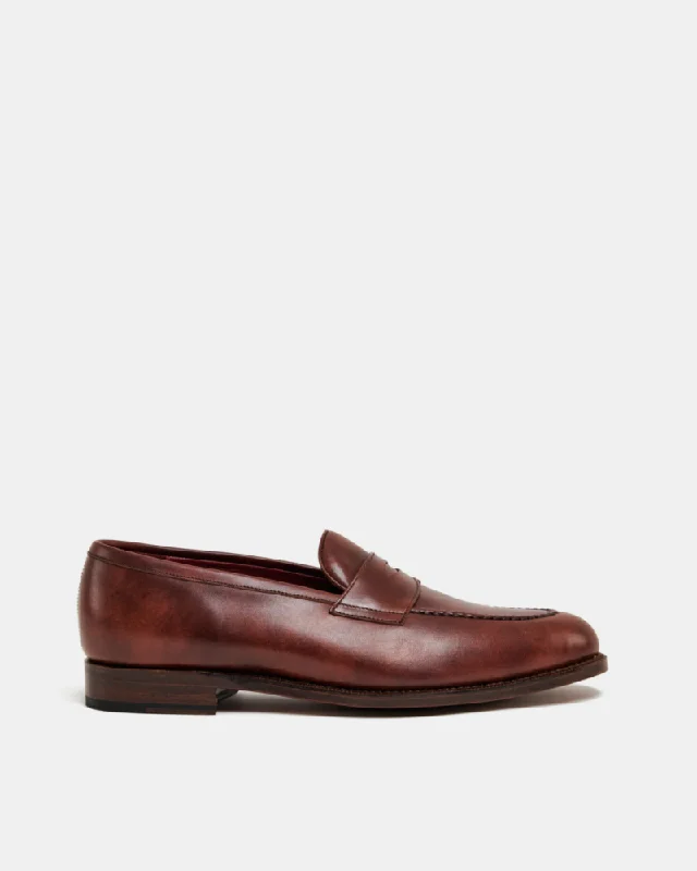 Men's loafers with a stretchy side panel for a better fitMuseum Cognac Leather Penny Loafer Men's loafers with a stretchy side panel for a better fitMuseum Cognac Leather Penny Loafer