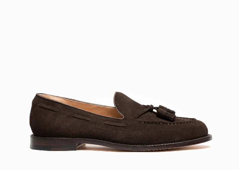 Men's loafers with a low - heeled designTassel Loafer Espresso Suede