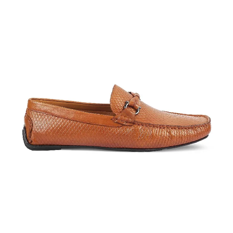 Men's loafers with a low - heeled designThe Cover Tan Men's Leather Driving Loafers Tresmode