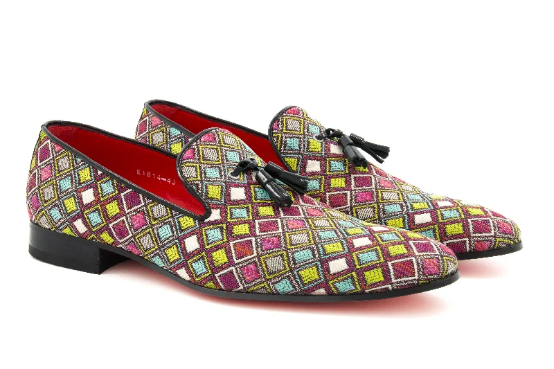 Men's loafers with a rubber sole for durabilityThe Harlequin Loafers