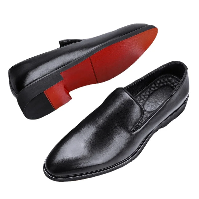 Men's loafers with a cushioned footbedThe Rossi - Red Bottom Classic Leather Loafers Men's loafers with a cushioned footbedThe Rossi - Red Bottom Classic Leather Loafers