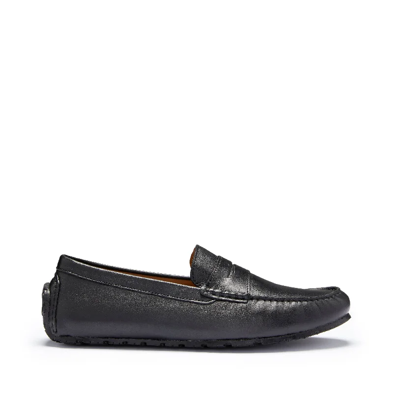Men's loafers with a flexible sole for easy movementTyre Sole Penny Driving Loafers, black leather Men's loafers with a flexible sole for easy movementTyre Sole Penny Driving Loafers, black leather
