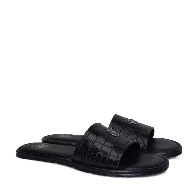 Black Slider Slipper