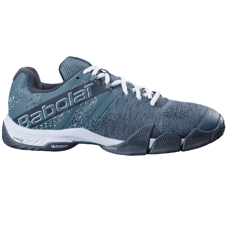 Men's high - top tennis shoes with a bold designBabolat Men's Movea Padel Shoe (North Atlantic/White)