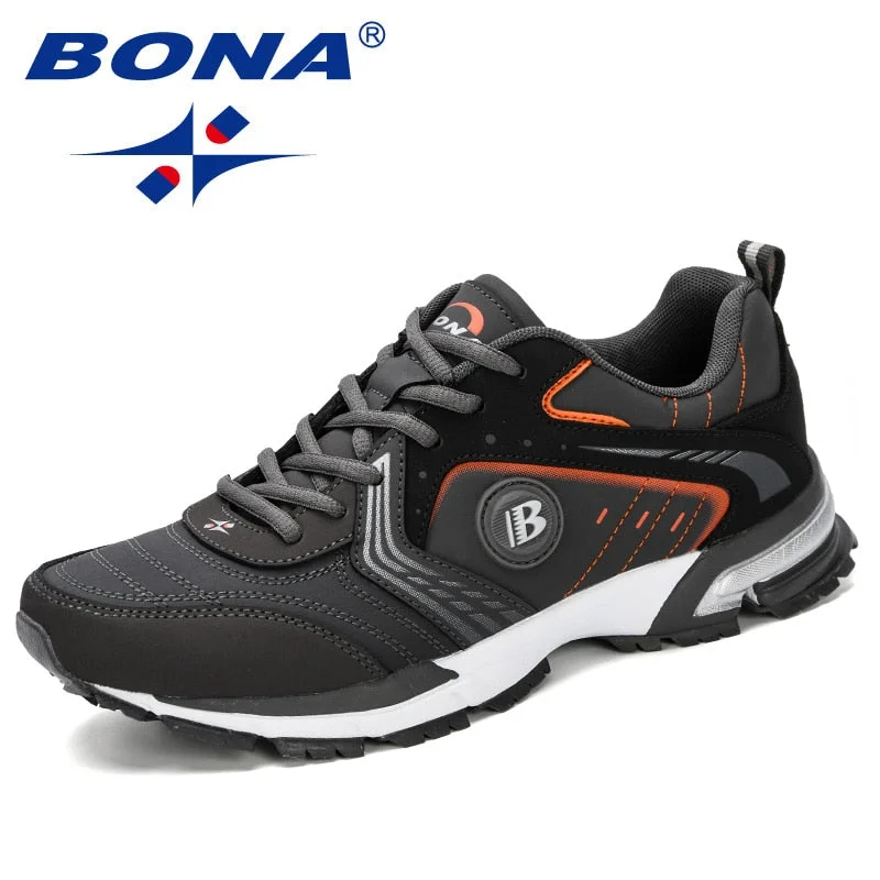 BONA 2019 Running Shoes Men Fashion Outdoor Light Breathable Sneakers Man Lace-Up Sports Walking Jogging Shoes Man Comfortable BONA 2019 Running Shoes Men Fashion Outdoor Light Breathable Sneakers Man Lace-Up Sports Walking Jogging Shoes Man Comfortable