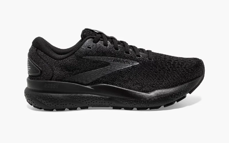 Cushioned men's running shoes for shock absorptionMen's Brooks Ghost 16 (Black)