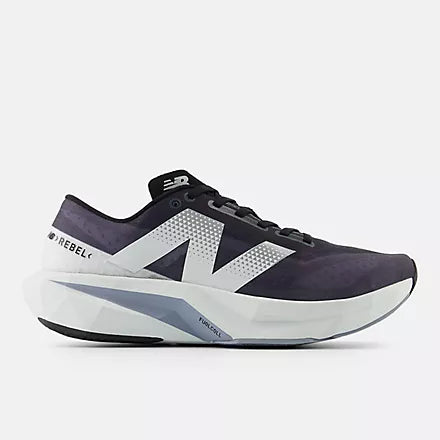 Men's running shoes with a flexible sole for easy movementMen's New Balance FuelCell Rebel V4 (Graphite with black and quartz grey) Men's running shoes with a flexible sole for easy movementMen's New Balance FuelCell Rebel V4 (Graphite with black and quartz grey)