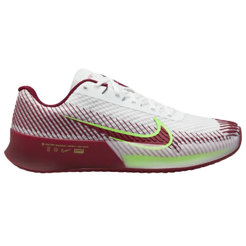 Men's tennis shoes with Air cushioning technologyNike Court Air Zoom Vapor 11 Men's Hard Court Tennis Shoes - White/Team Red-Lime Blast Men's tennis shoes with Air cushioning technologyNike Court Air Zoom Vapor 11 Men's Hard Court Tennis Shoes - White/Team Red-Lime Blast