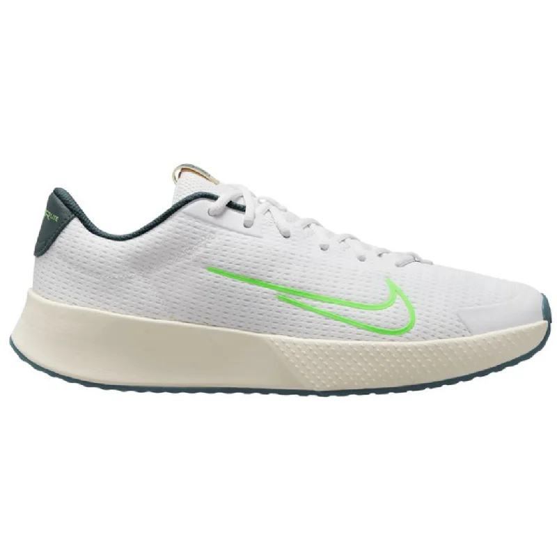 Men's tennis shoes with a carbon fiber shank for stabilityNike Court Vapor Lite 2 Men's Hard Court Tennis Shoes - White Green Strike - Deep Jungle Men's tennis shoes with a carbon fiber shank for stabilityNike Court Vapor Lite 2 Men's Hard Court Tennis Shoes - White Green Strike - Deep Jungle