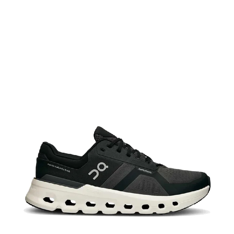 Men's sneakers with a padded collar and tongueOn Men's Cloudrunner 2 Sneaker in Eclipse/Black
