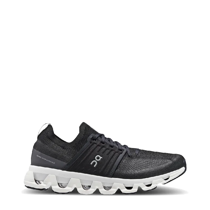 Men's sneakers with a decorative logo on the sideOn Men's Cloudswift 3 Sneaker in All Black