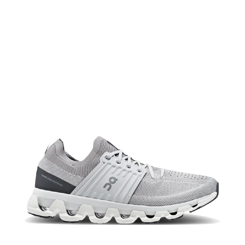 Men's sneakers with a reflective stripe for visibilityOn Men's Cloudswift 3 Sneaker in Alloy/Glacier