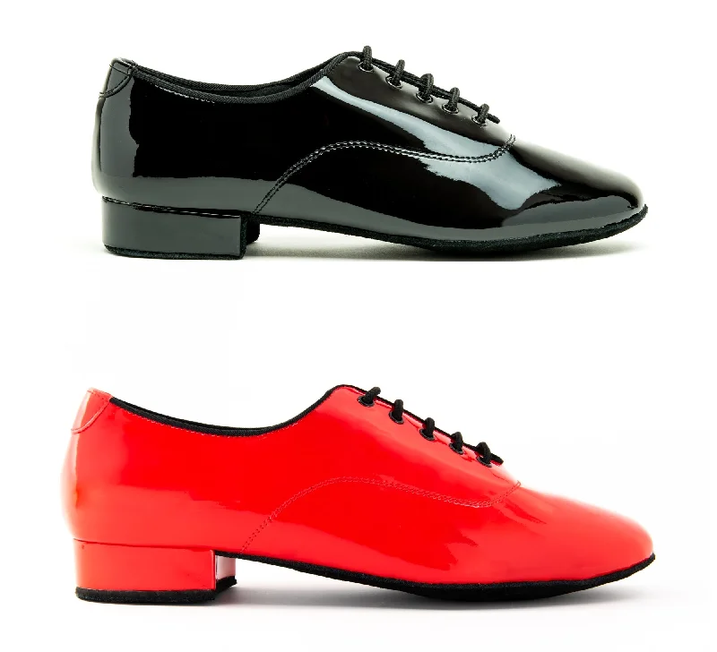 Wide - Toe Box Ballroom Dance Shoes in Orange for Comfortable ToesPatent