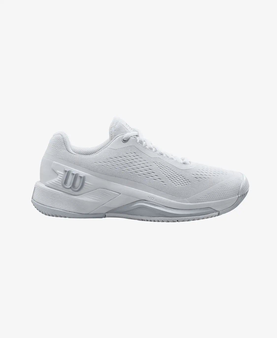 Men's patterned tennis shoes with geometric shapesWilson Women's Rush Pro 4.0 (White/White)
