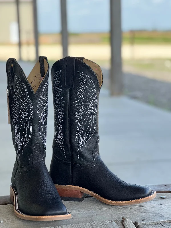 Men's cowboy boots with a concho belt detailAnderson Bean | Blackout Boot