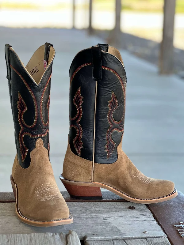 Men's cowboy boots with a concho belt detailAnderson Bean | Tan Newman Cutter Toe Boot Men's cowboy boots with a concho belt detailAnderson Bean | Tan Newman Cutter Toe Boot