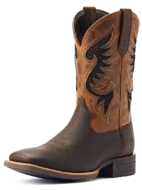 Men's cowboy boots with a leather lining for comfortAriat 10044573 Mens Cowpuncher VentTEK Western Boot Dark Brown Men's cowboy boots with a leather lining for comfortAriat 10044573 Mens Cowpuncher VentTEK Western Boot Dark Brown