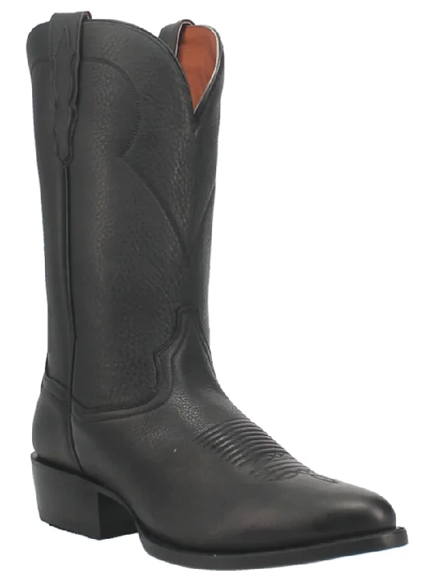 Men's cowboy boots with a scalloped edgeDan Post DP2480 Mens Pike Round Toe Western Boot Black Men's cowboy boots with a scalloped edgeDan Post DP2480 Mens Pike Round Toe Western Boot Black