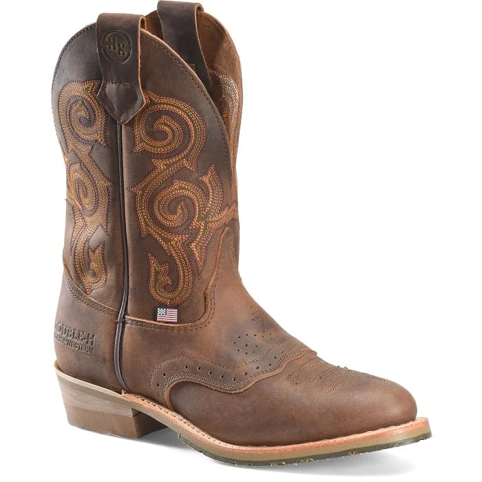Men's genuine leather cowboy boots with a pointed toeDouble H "Rockdale" Western Boot Men's genuine leather cowboy boots with a pointed toeDouble H "Rockdale" Western Boot
