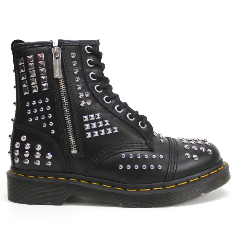 Men's arch - support ankle boots for better foot health1460 Studded Zip Atlas Leather Unisex Ankle Biker Boots Men's arch - support ankle boots for better foot health1460 Studded Zip Atlas Leather Unisex Ankle Biker Boots