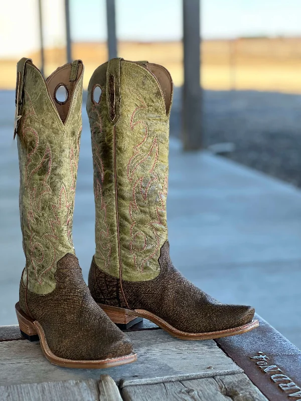 Men's cowboy boots with a concho belt detailFenoglio Boot Co. | Tan Cape Buffalo Tall Top Boot Men's cowboy boots with a concho belt detailFenoglio Boot Co. | Tan Cape Buffalo Tall Top Boot