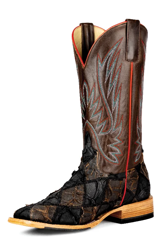 Horse Power Black Toasted Big Bass Western Boots