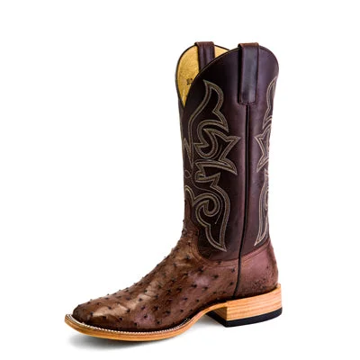 Horse Power Kango Tobacco Full Quill Ostrich Boot