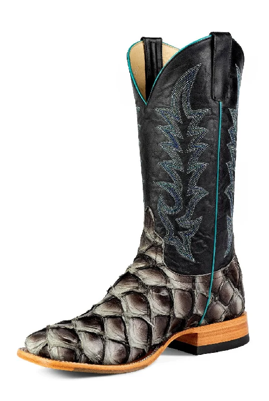 Horse Power Blue Big Bass Mockingbird Western Boot