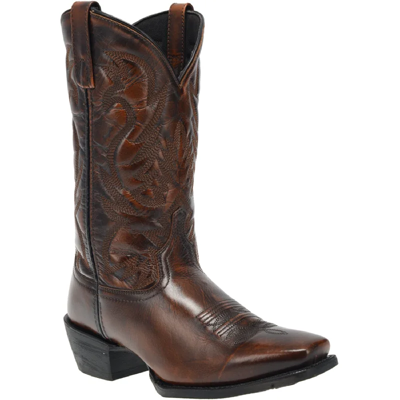 Laredo Mens Tan Cowboy Boots Leather Square Toe