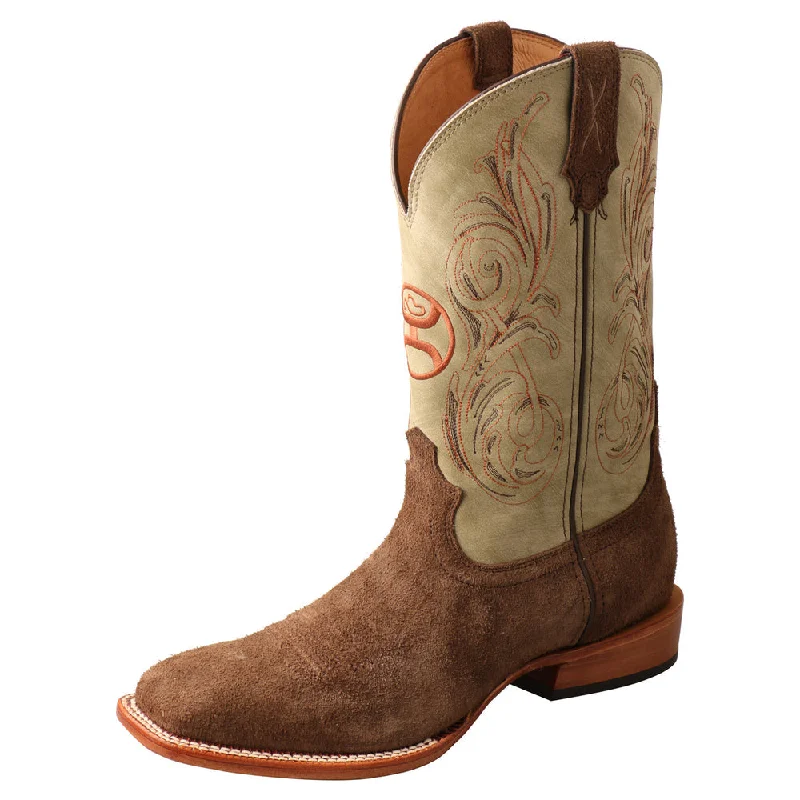 Men's cowboy boots with a suede shaftTwisted X 12" Hooey Boot
