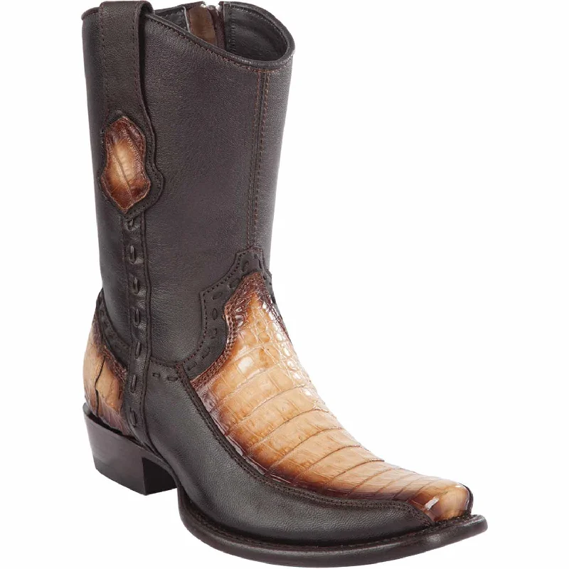 Men's Wild West Caiman Belly with Deer Dubai Toe Short Boot 279BF8215