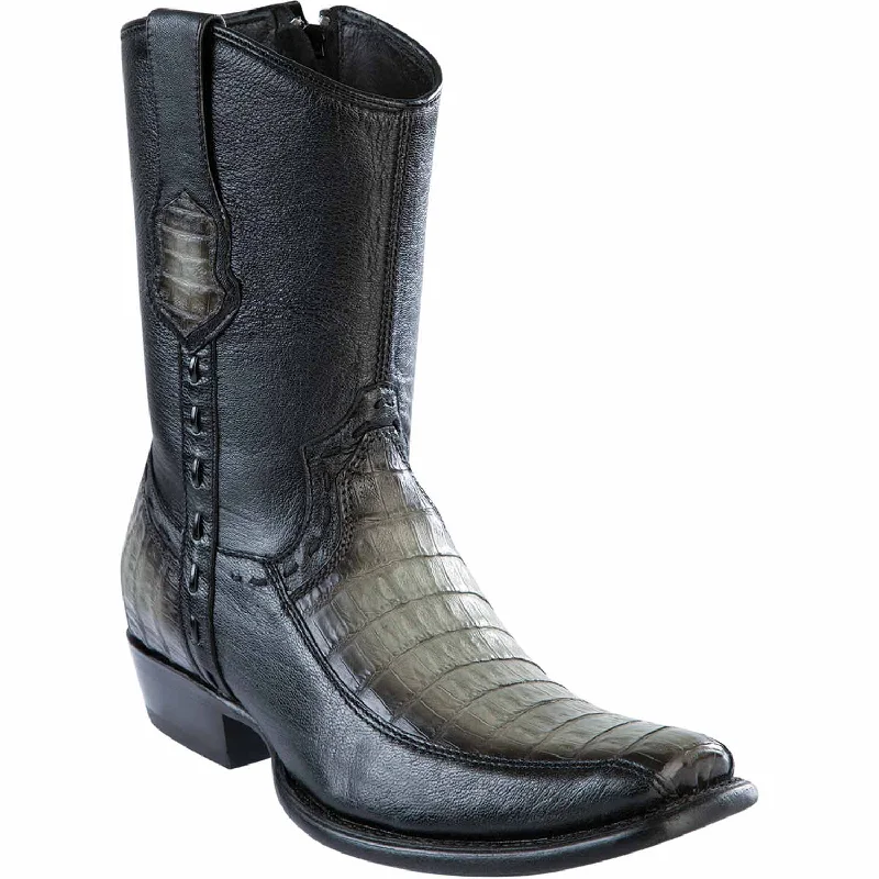 Men's Wild West Caiman Belly with Deer Dubai Toe Short Boot 279BF8238