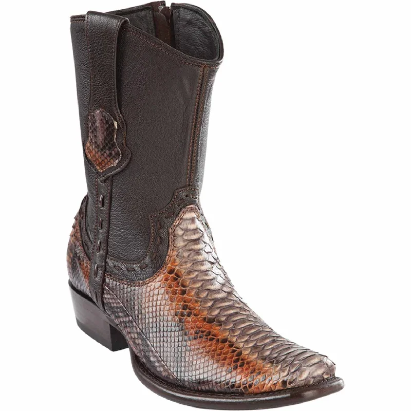 Men's Wild West Python Skin Dubai Toe Short Boot 279B5788