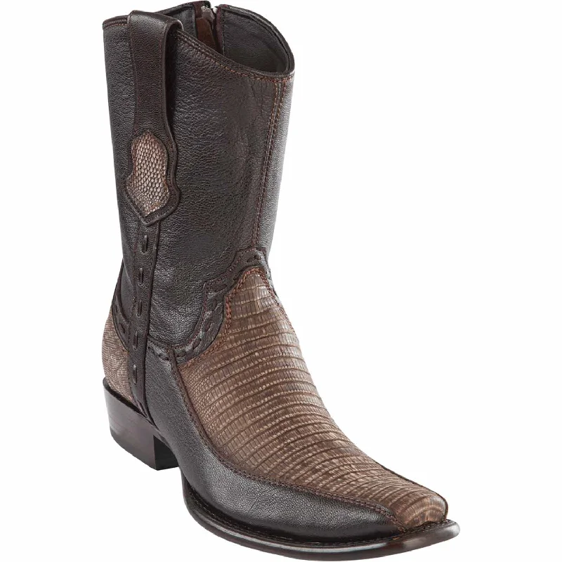 Men's Wild West Teju Lizard with Deer Dubai Toe Short Boot 279BF0735