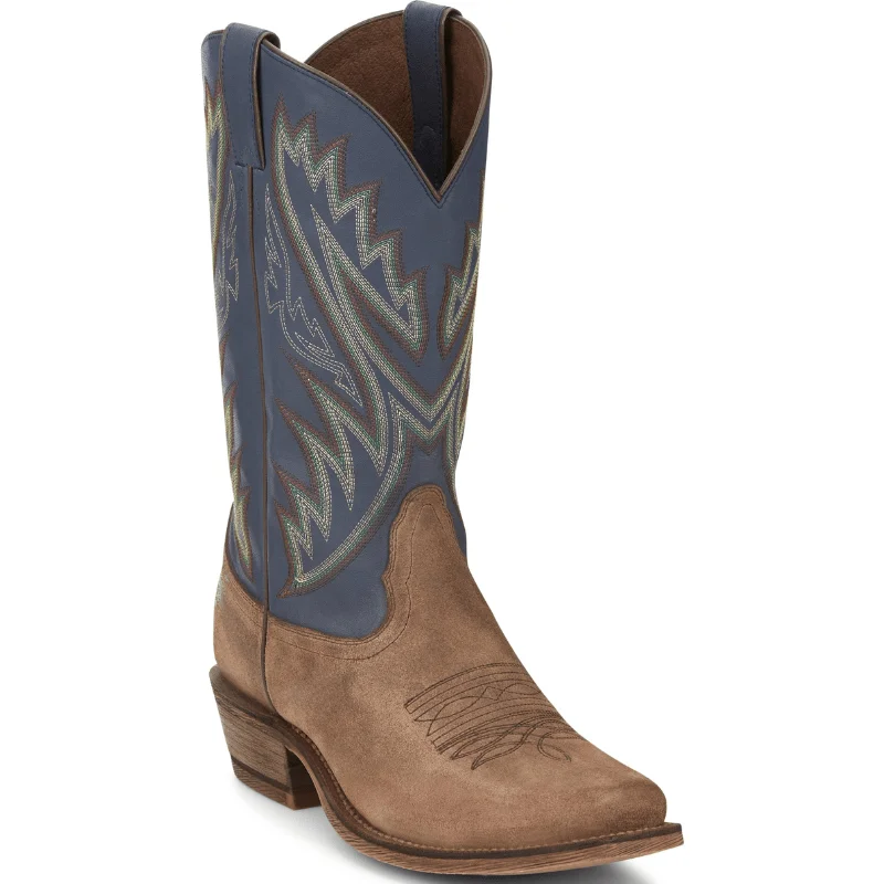 Nocona Men's Jude Tan/Indigo Square Toe Western Boots HR5576