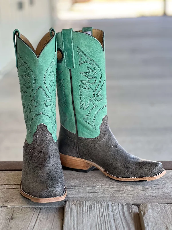 Men's cowboy boots with a scalloped edgeOlathe Boot Co. | Slate Safari Giraffe Boot Men's cowboy boots with a scalloped edgeOlathe Boot Co. | Slate Safari Giraffe Boot