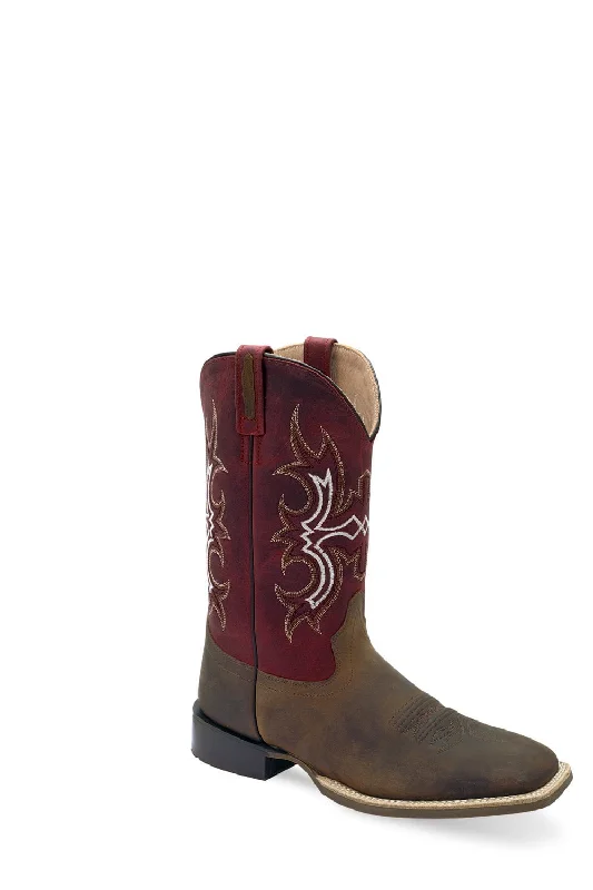 Men's cowboy boots with a leather lining for comfortOld West Mens Broad Square Toe Brown/Cloudy Burgundy Leather Cowboy Boots Men's cowboy boots with a leather lining for comfortOld West Mens Broad Square Toe Brown/Cloudy Burgundy Leather Cowboy Boots